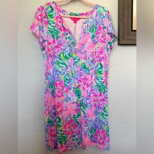 Disney Pink and Blue Floral Midi Dress